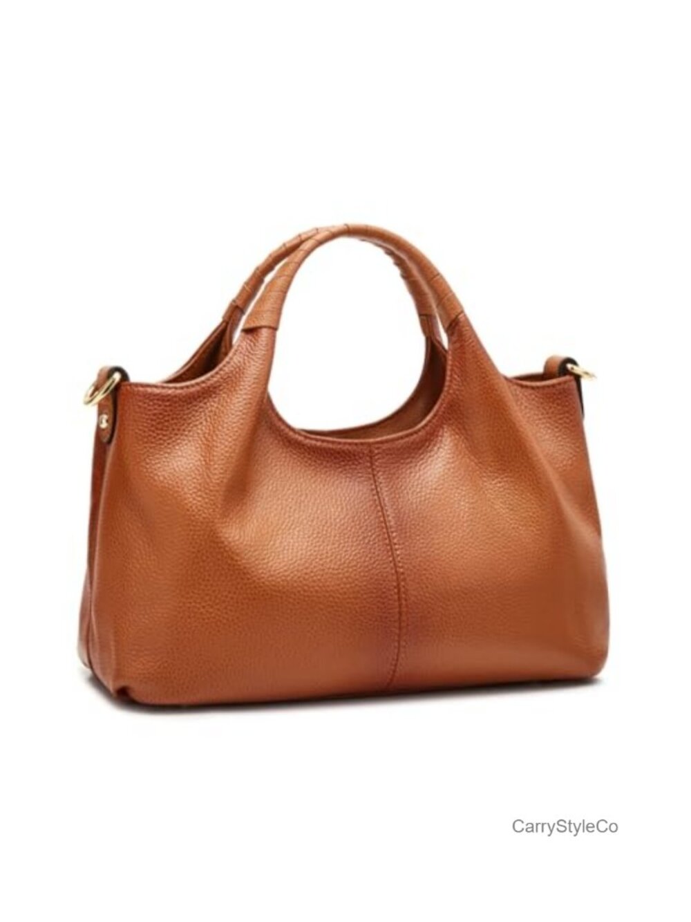 Top Grain Pebbled Cowhide Leather Crossbody Satchel Shoulder Bag
